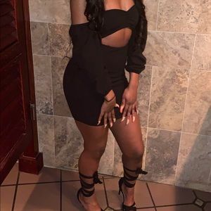 Black Off the Shoulder Dress